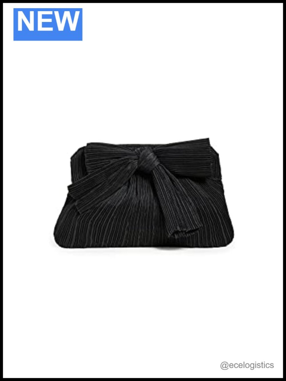 Loeffler Randall Rayne Pleated Frame Clutch with Bow Organza